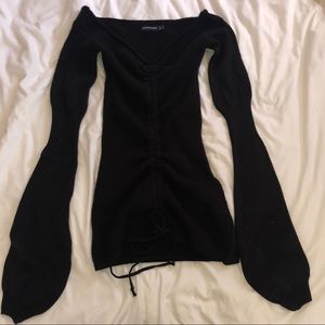 PrettyLittleThing off shoulder sweater dress